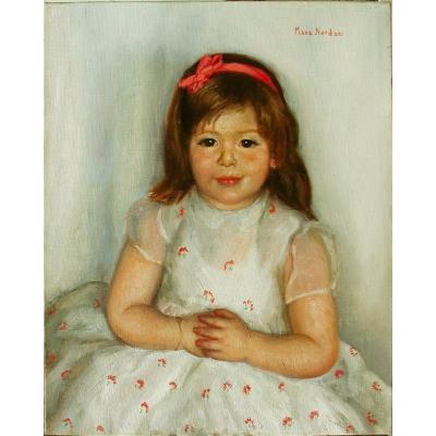 Maxa Nordau  "portrait Of Miss Cohen" Oil On Canvas 55x46